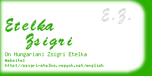 etelka zsigri business card